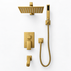 Modern Square 3-Function Tub & Shower Set