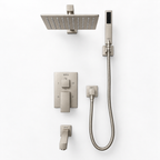 Modern Square 3-Function Tub & Shower Set